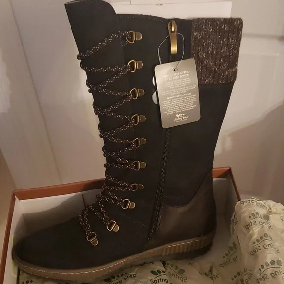 NWT Black winter boots sz 10 (W) - Picture 2 of 6